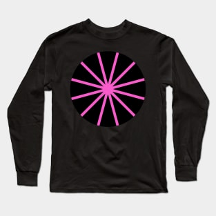 Pink and Black Kaleidoscope Style Mandala Long Sleeve T-Shirt